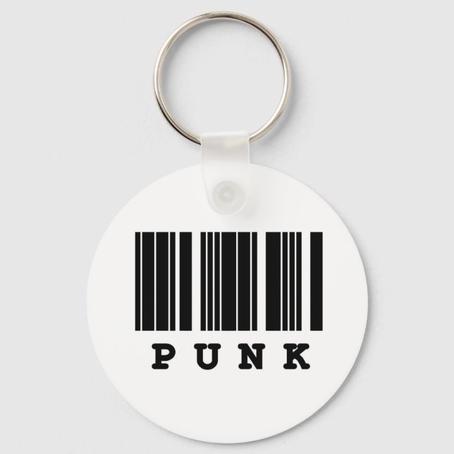 Porte-clés conception de code-barres punk (Recto)