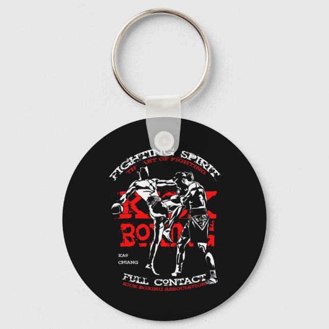 Porte-clés Conception de combattant de kick boxing pour les f (Recto)