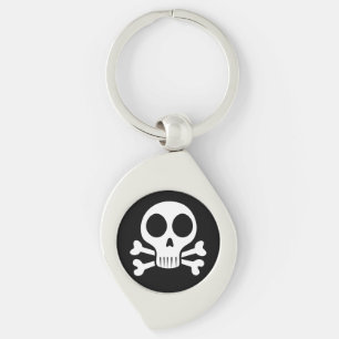 Porte-clés Conception de crâne de pirate