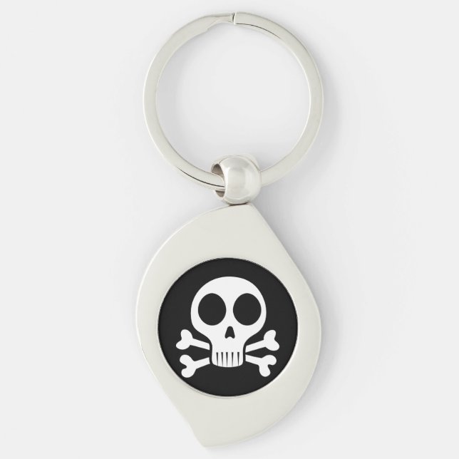Porte-clés Conception de crâne de pirate (Devant)