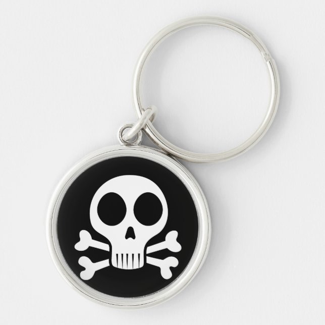 Porte-clés Conception de crâne de pirate (Devant)