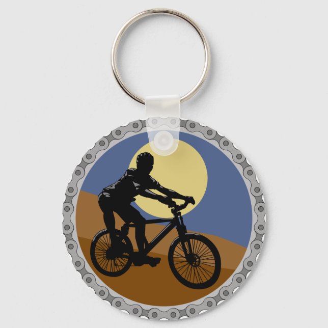 Porte-clés Conception de cycliste à vélo (Recto)