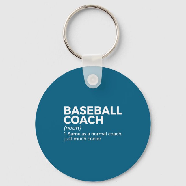 Porte-clés Conception de définition d'entraîneur de baseball (Recto)