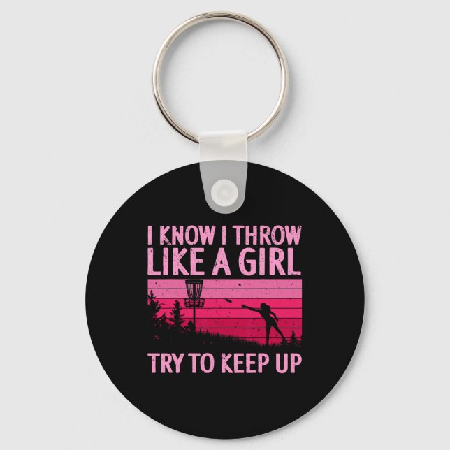 Porte-clés Conception de disque de golf cool pour femmes Fill (Recto)