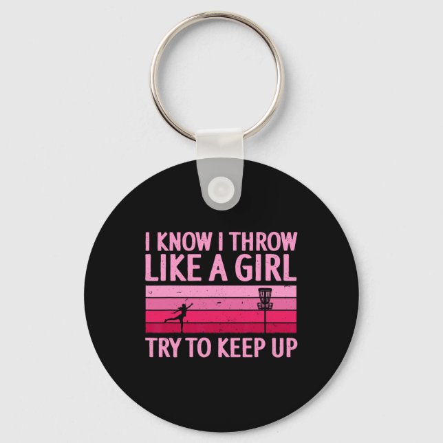 Porte-clés Conception de disque de golf cool pour femmes Fill (Recto)