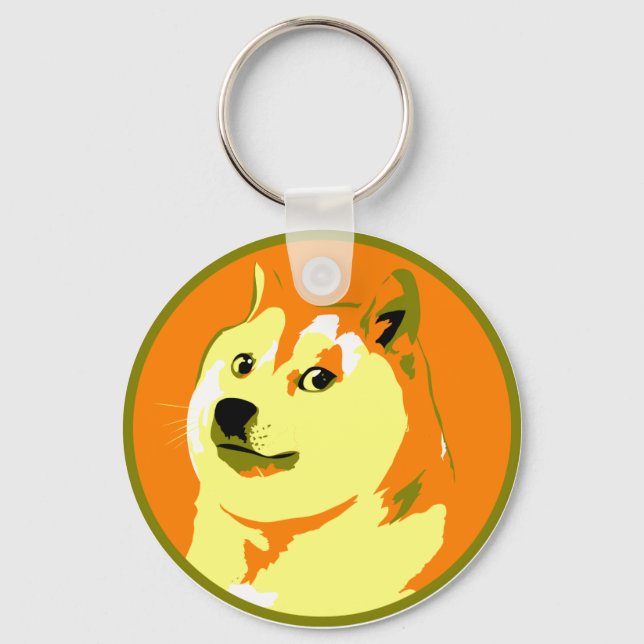 Porte-clés Conception de dogecoin Pop Art (Recto)