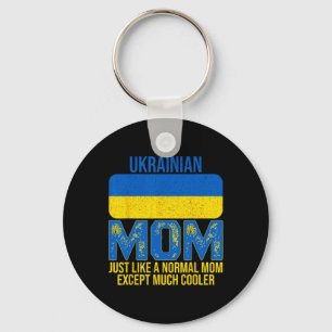 Porte-clés Conception de drapeau ukrainien de maman ukrainien