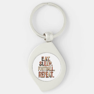 Porte-clés Conception de fan de football vintage Graphique