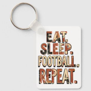 Porte-clés Conception de fan de football vintage Graphique