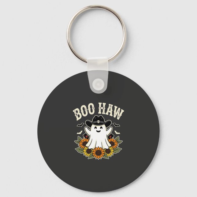 Porte-clés Conception de fantôme Halloween occidental Boo Haw (Recto)