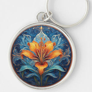 Porte-clés Conception de fleurs de mandala colorées