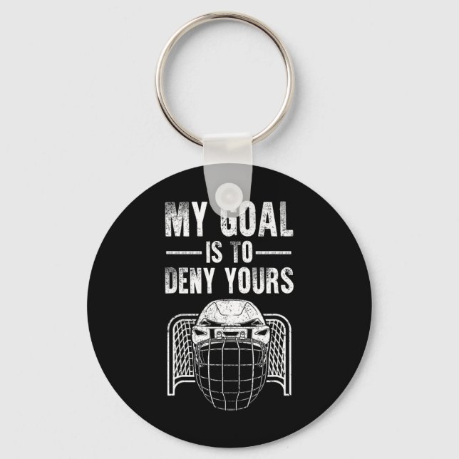Porte-clés Conception de gardien de but de hockey sur glace d (Recto)
