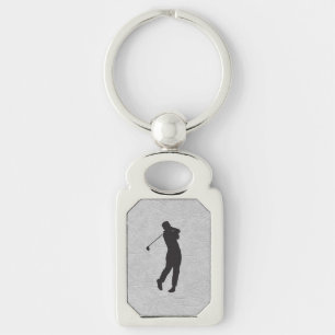 Porte-clés Conception de golfeur en cuir