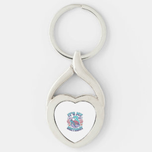 Porte-clés Conception de gravure vintage tortue 3e anniversai