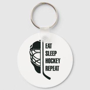 Porte-clés Conception de hockey noir pour joueur de hockey su
