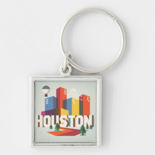 Porte-clés Conception de Houston, paysage urbain du Texas