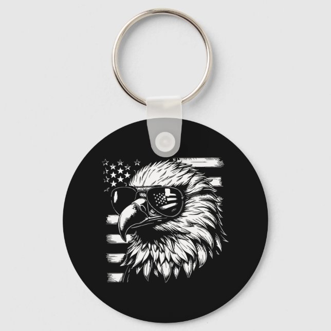 Porte-clés Conception De Jour Pour 4 juillet Patriotique Homm (Recto)