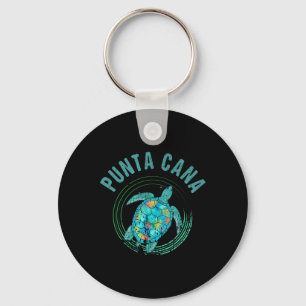 Porte-clés Conception de la plage de Punta Cana Tortue de mer
