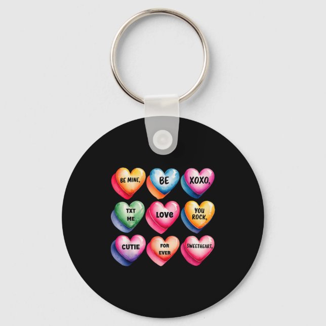 Porte-clés Conception de la Saint-Valentin Cœur Sucré pour fe (Recto)