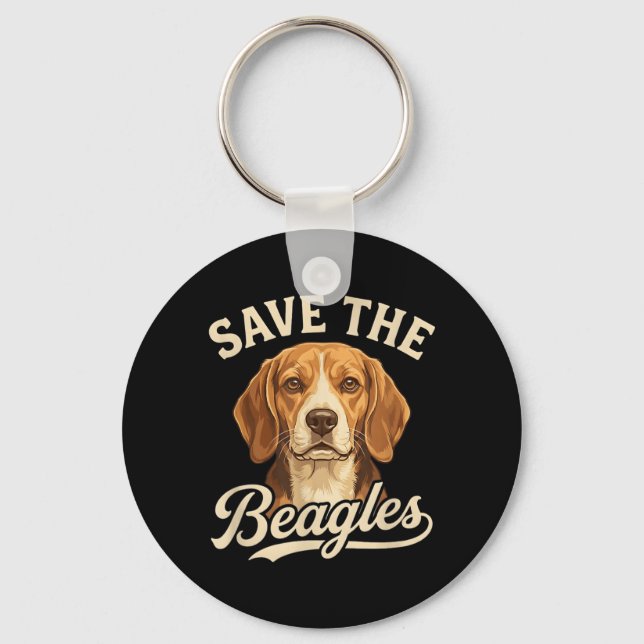 Porte-clés Conception de l'amour des chiens mignons pour sauv (Recto)