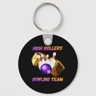Porte-clés Conception de l'équipe de bowling High Rollers