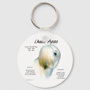 Porte-clés Conception de l'histoire de Lhasa Apso