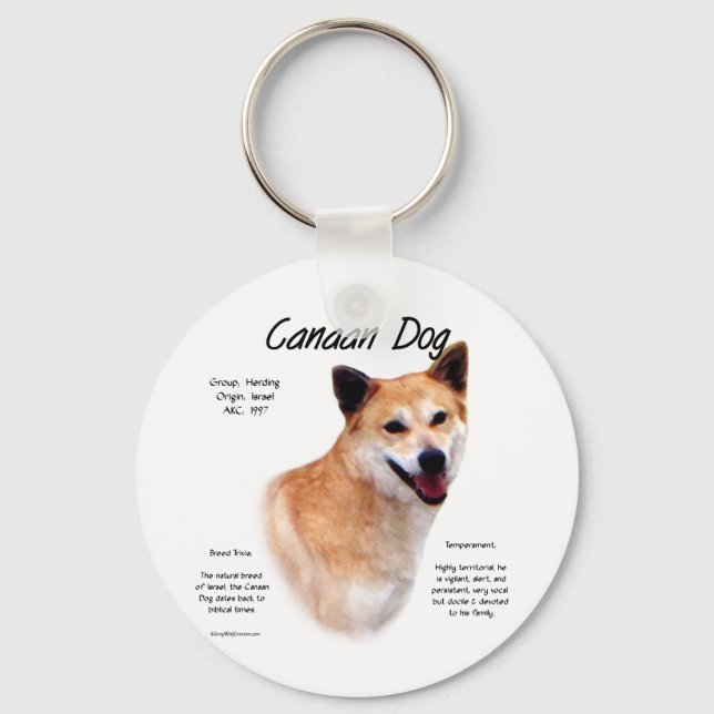 Porte-clés Conception de l'histoire des chiens canadiens (Recto)