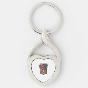 Porte-clés Conception de maillot de chasse de drapeau américa