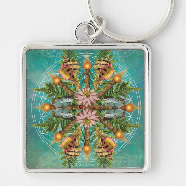 Porte-clés Conception de mandala pour le jeu de tarot Second  (Devant)