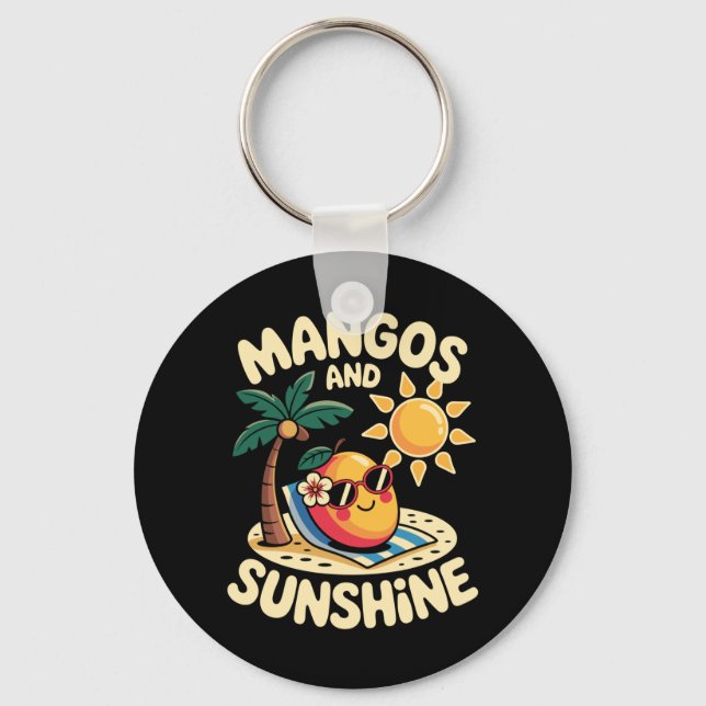 Porte-clés Conception de mangue pour hommes femmes végane ama (Recto)