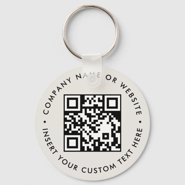 Porte-clés Conception de marketing de QR personnalisé minimal (Recto)