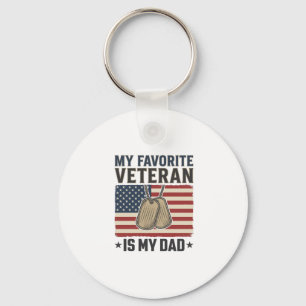 Porte-clés Conception de médailles patriotiques pour papa vét
