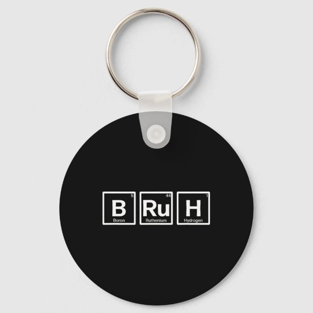 Porte-clés Conception de mème de langage de gamer Bruh  (Recto)