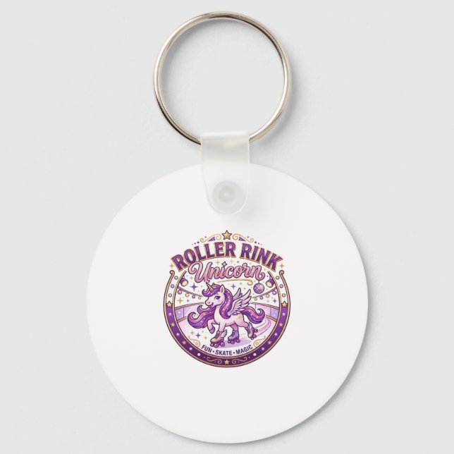 Porte-clés Conception de merchandising licorne de patinoire à (Recto)