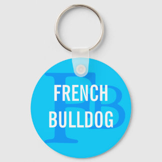 Porte-clés Conception de monogramme de race française Bulldog
