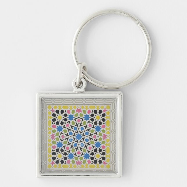 Porte-clés Conception de mosaïque d'Alhambra, 'de l'Arabe (Devant)