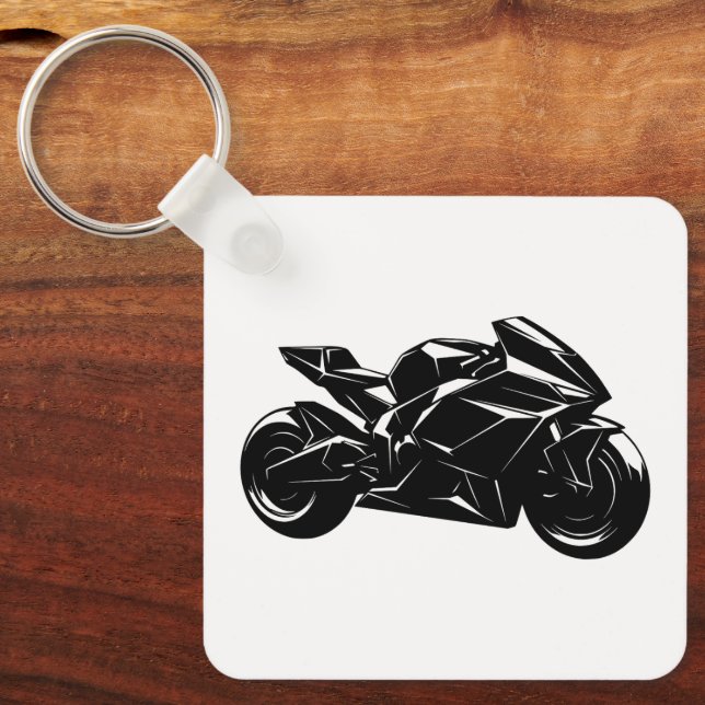 Porte-clés Conception de moto sportive futuriste (Recto)