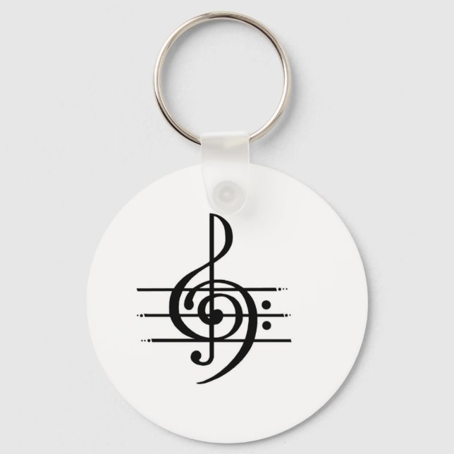 Porte-clés Conception de notes musicales (Recto)