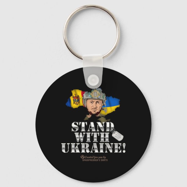 Porte-clés Conception de partisan de l'Ukraine Moldavie Zelen (Recto)