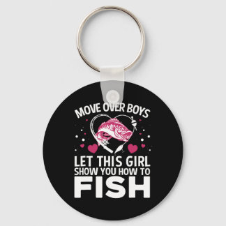 Porte-clés Conception de pêche drôle pour filles femmes pêche