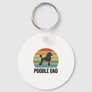 Porte-clés Conception de Père de Caniche Vintage Sunset Amour