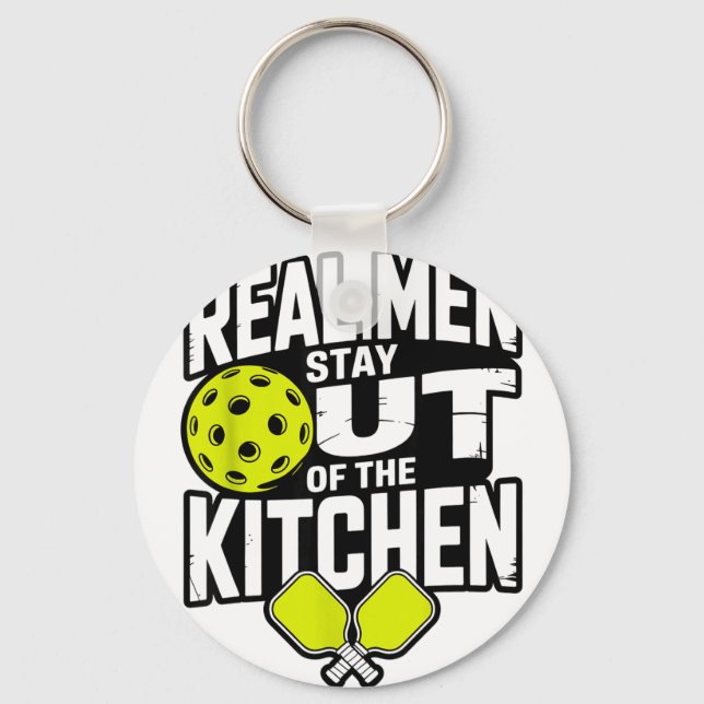 Porte-clés Conception de pickleball pour hommes garçons pickl (Recto)