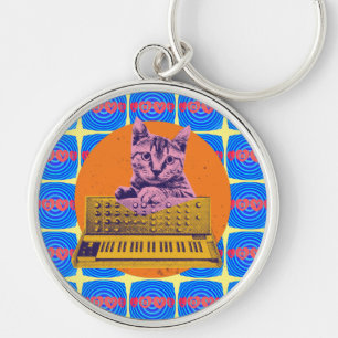 Porte-clés Conception de producteur de musique synthétiseur p