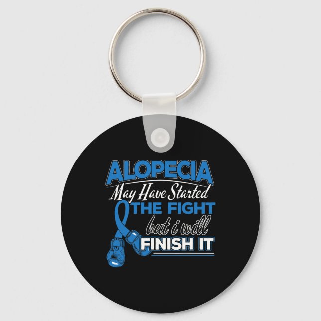 Porte-clés Conception de sensibilisation Alopecia pour un sou (Recto)