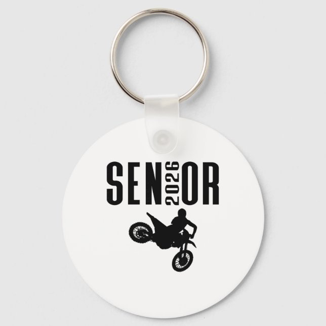 Porte-clés Conception de silhouette de motocross senior 2026  (Recto)