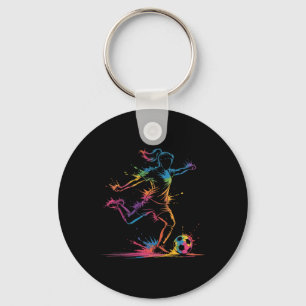 Porte-clés Conception de sport d'éclaboussure d'art de footba