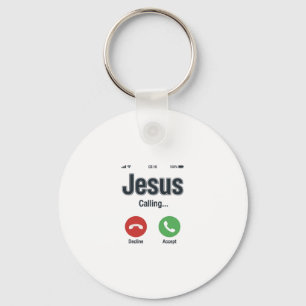 Porte-clés Conception de t-shirt chrétien Jésus appelant l'éc