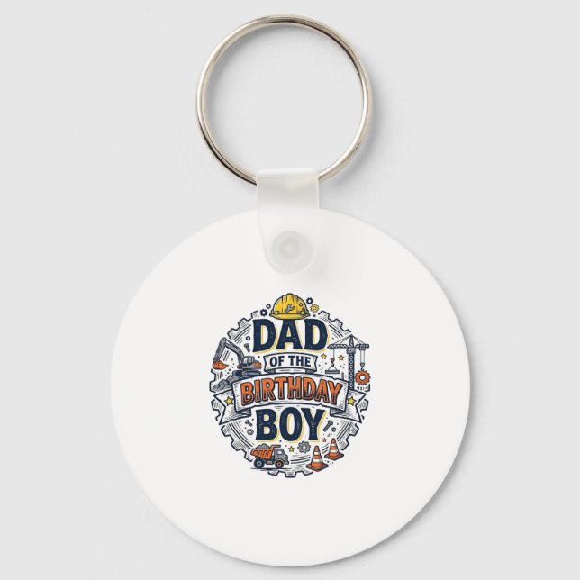Porte-clés Conception de t-shirt pour papa de chantier du gar (Recto)