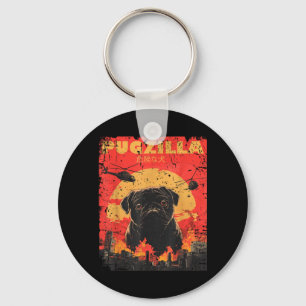 Porte-clés Conception de T-shirt Pugzilla pour propriétaire d