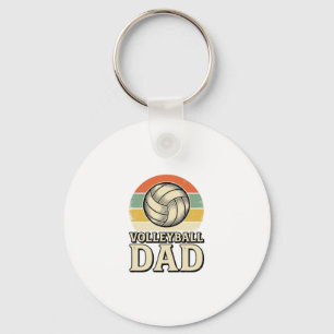 Porte-clés Conception de T-shirt Rétro pour Papa de Volley-ba